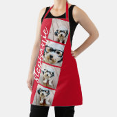 4 Foto Filmstreifen Collage Script Name rot Schürze (InSitu)