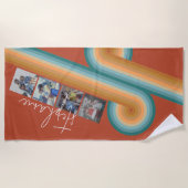 4 Foto Filmstreifen - Script-Name - Retro-Linie Ar Strandtuch (Vorderseite)