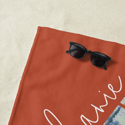 4 Foto Filmstreifen - Script-Name - Retro-Linie Ar Strandtuch (Beispiel)