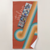 4 Foto Filmstreifen - Script-Name - Retro-Linie Ar Strandtuch (Vorderseite)