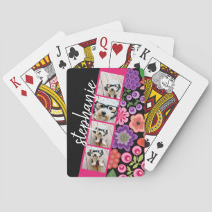 4 Foto-Filmstreifen - Skriptname Funky Flowers Spielkarten