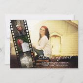 4 FOTO Filmstrip Geschlossen Klasse 2018 Einladung (Vorderseite)