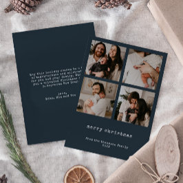4 Foto Frohe Weihnachten Dunkelblauer Weihnachtska
