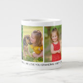 4 Foto Frohe Weihnachten Großeltern Großkind Jumbo-Tasse (Vorderseite)