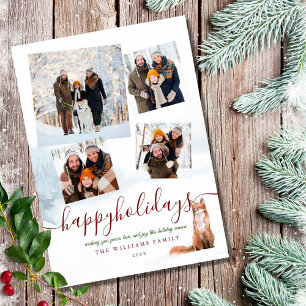 4 Foto Frohe Weihnachten Winter Fuchs Weihnachten