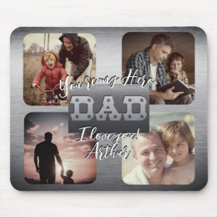 4 Foto - Frohen Vatertag Metall Thema Mousepad