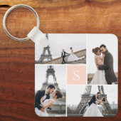 4 Foto Gallery Rosa Monogramm Schlüsselanhänger (Vorderseite)