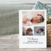 4 Foto Geburtsankündigungskarte | Neue Babykarte Begleitkarte