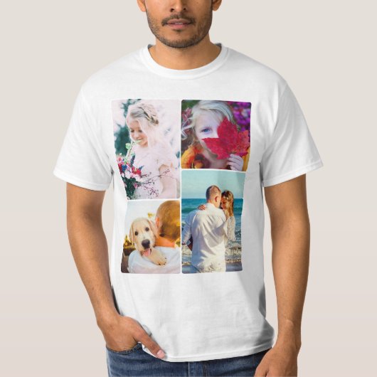 4 Foto gerundete Vorlage T-Shirt (Vorderseite)