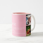 4 Foto Girly Pink Fun Beste Tante je Definition Zweifarbige Tasse (VorderseiteRechts)
