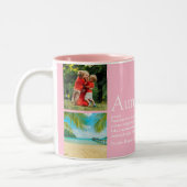 4 Foto Girly Pink Fun Beste Tante je Definition Zweifarbige Tasse (Links)