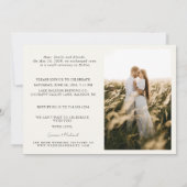 4 Foto glücklich je nach Party Creme Hochzeit Ankündigung (Rückseite)