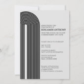 4 Foto Graduate Minimal MCM - Graduierungsparty Einladung (Rückseite)