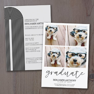 4 Foto Graduate Minimal MCM - Graduierungsparty Einladung