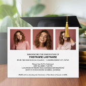 4 Foto Graduation Party Modernes Script Real Folieneinladung