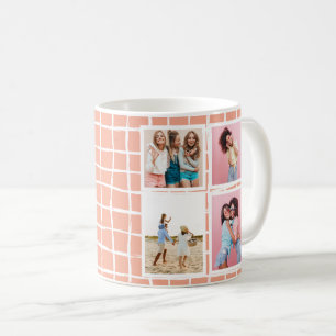 4-Foto-Grillorange, modern und abstrakt Kaffeetasse