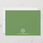 4 Foto Grüner Hintergrund - Weihnachtskarte Einladung (Rückseite)