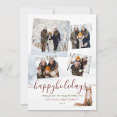 4 Foto Happy Holidays Winter Fox Weihnachten (Vorderseite)