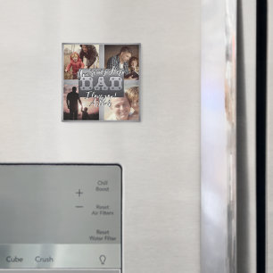 4 Foto - Happy Vatertag Metal Thema Magnet