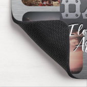 4 Foto - Happy Vatertag Metal Thema Mousepad (Ecke)