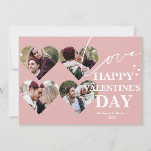 4 Foto Heart Collage Valentinstag Paar Feiertagskarte