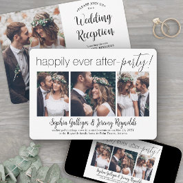 4 Foto Hochzeit Empfang glücklich immer nach dem P Einladung