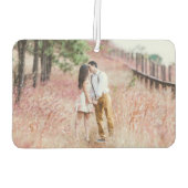 4 Foto Hochzeitscollage Blush Pink & Gold Heart Autolufterfrischer (Rückseite)