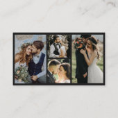 4 Foto Hochzeitscollage Fotograf QR-Code Visitenkarte (Rückseite)