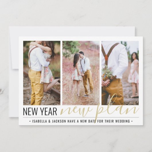 4 Foto Hochzeitwechsel - Neujahrsferien Save The Date (Vorderseite)