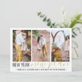 4 Foto Hochzeitwechsel - Neujahrsferien Save The Date (Stehend Vorderseite)