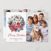 4 FOTO Holly Berry Kardinal Poinsettia Weihnachten (Vorne/Hinten)