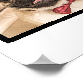 4-Foto-Hundehalterung - individueller Familienhung Poster (Ecke)