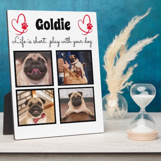 4-Foto-Hundensammlung - angepasster Speicher Fotoplatte (Seite)