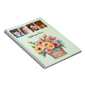4 Foto individuelle Text Gerbera Blumen grün Notizblock (Rechte Seite)