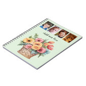 4 Foto individuelle Text Gerbera Blumen grün Notizblock (Linke Seite)