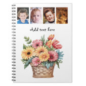 4 Foto individuelle Text Gerbera Blumen weiß Notizblock (Vorderseite)