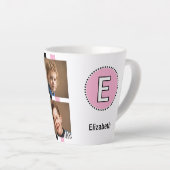 4 Foto Initial Name Schwarz Rosa Milchtasse (Rechte Ecke)
