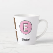 4 Foto Initial Name Schwarz Rosa Milchtasse (Rechts)