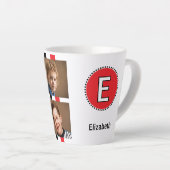 4 Foto Initialen Name schwarz rot Milchtasse (Rechte Ecke)