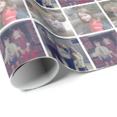 4 Foto Instagram Collage mit weißer Grenze Geschenkpapier (Rolleneckpunkt)