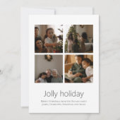 4 Foto Jolly Holiday Nordic Muster Weihnachten Karte (Vorderseite)