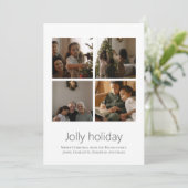 4 Foto Jolly Holiday Nordic Muster Weihnachten Karte (Stehend Vorderseite)
