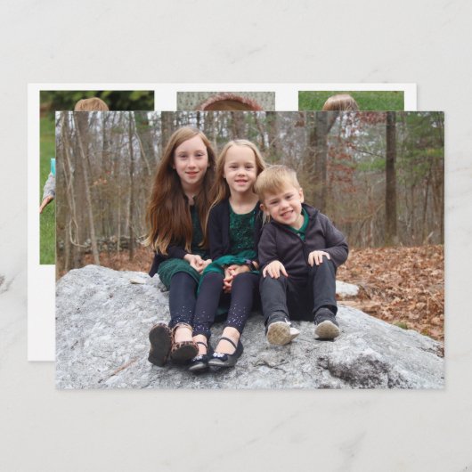 4 Foto-Karte für jeden Anlass Dankeskarte (Vorne/Hinten)