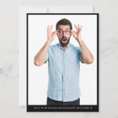 4-Foto-Kombi-Kartenvorlage für männliche Akteure Einladung (Rückseite)