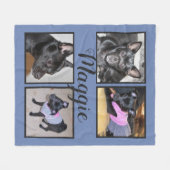 4 Foto-kundengerechte | blaue Fleece-Hundedecke Fleecedecke (Vorderseite (Horizontal))