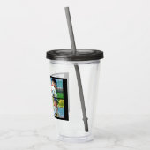 4 Foto kundenspezifische Collage mit Monogramm Acryltrinkbecher (Links)