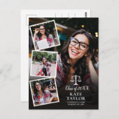 4 Foto Law School Graduation Party Einladung Pos Postkarte (Vorne/Hinten)