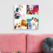 4 Foto Leinwand Weiße Vorlage gerundet (Insitu (Wohnzimmer))