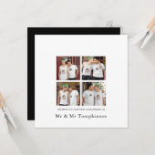 4 Foto LGBT Liebe Ehemann 1 Jahr Schwarz Karte (Vorderseite/Rückseite Beispiel)