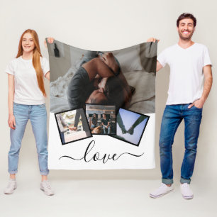 4 FOTO LIEBE PERSONALISIERT FLEECEDECKE